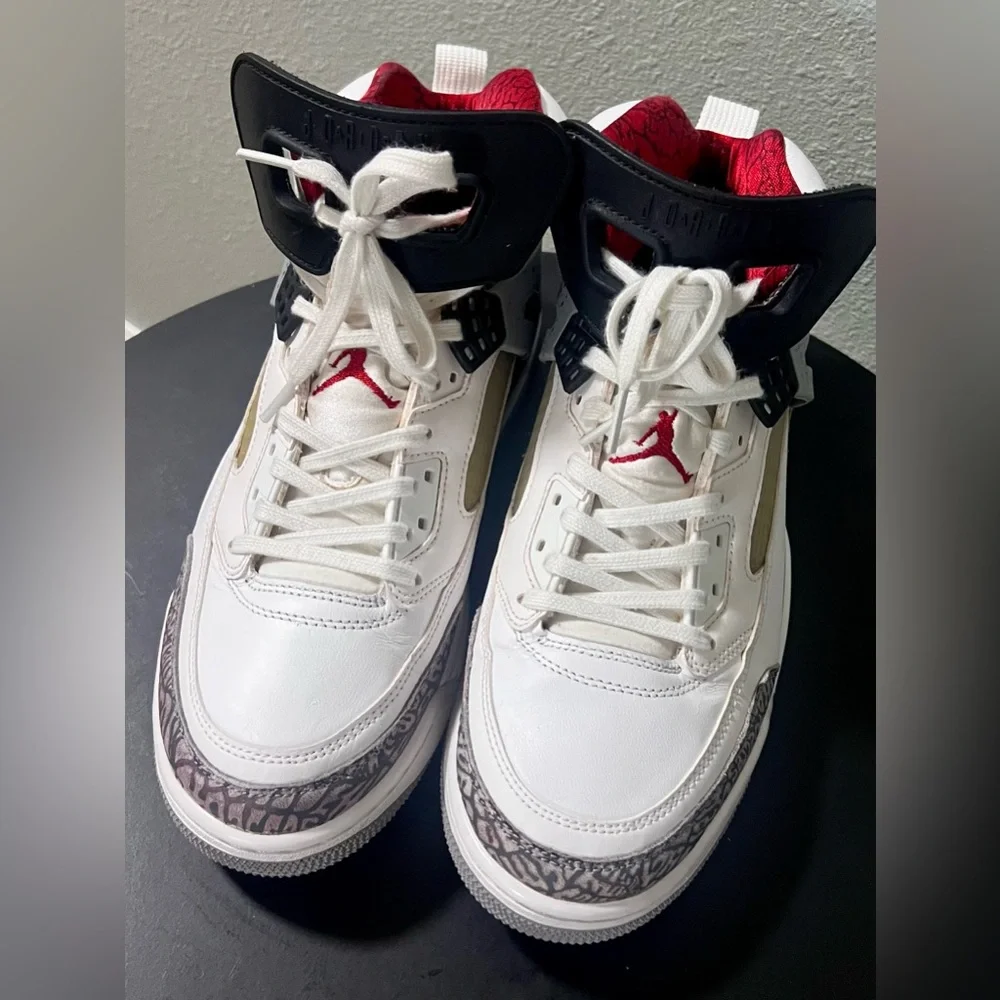 Nike Jordan Spiz'ike White Cement / Varsity Red Limited Edition Sneakers Shoes